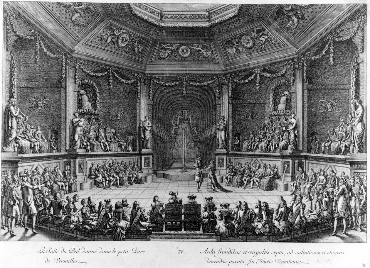 Ballroom daný v malém Parc de Versailles, rytina 1678. od French School