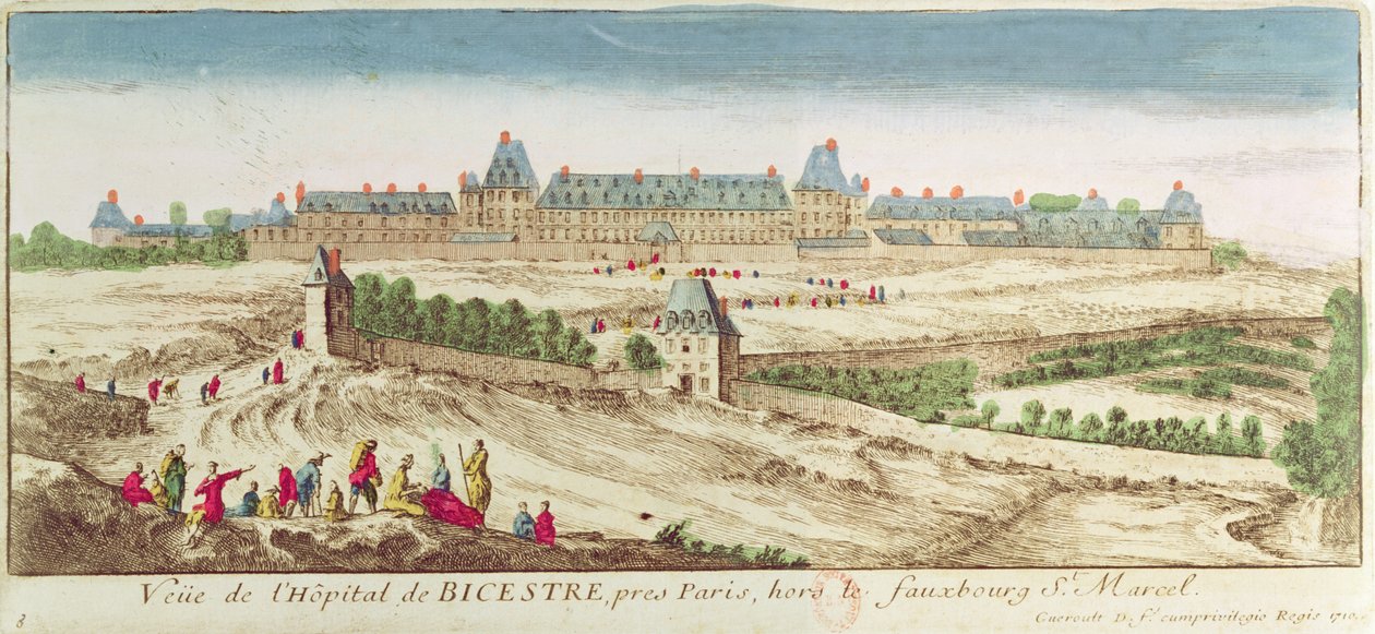 Bicetre Asylum v Paříži, 1710 od French School