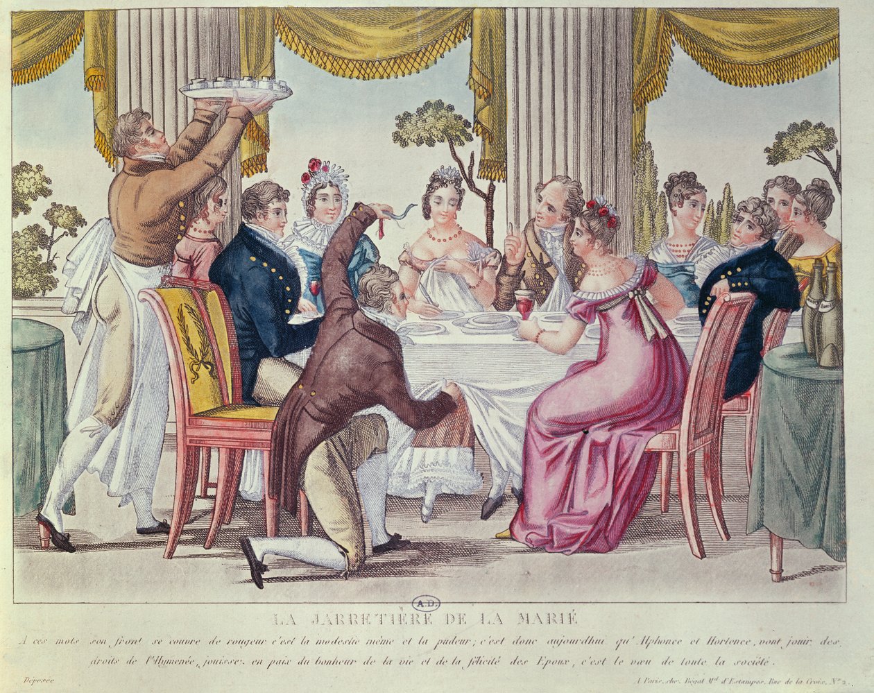 Podvazek nevěst, kolem roku 1820 od French School