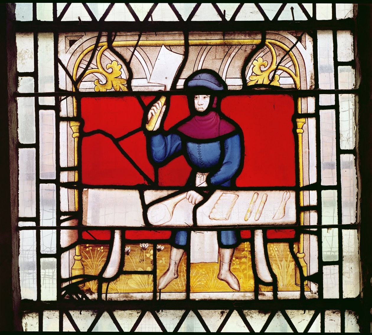Okno řezníků (detail) od French School