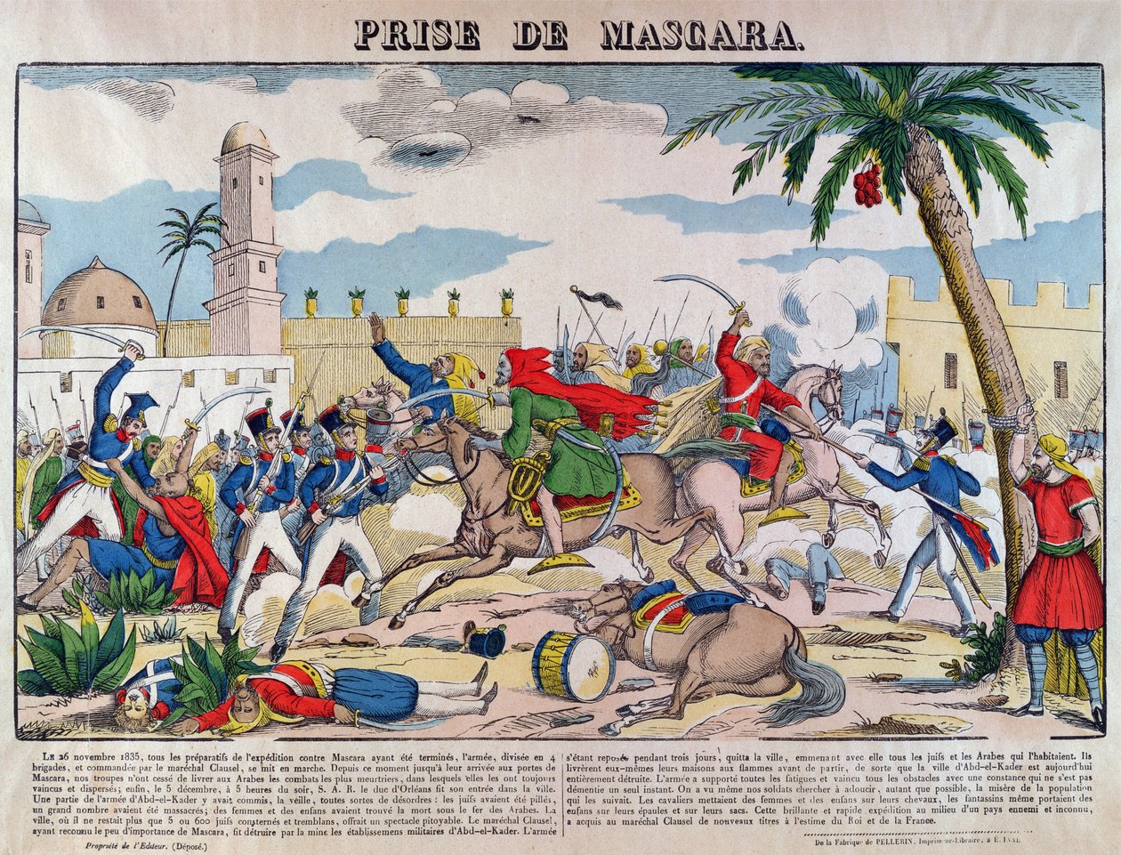 The Capture of Mascara Francouzi pod velením Bertranda Clauzela v roce 1835 od French School