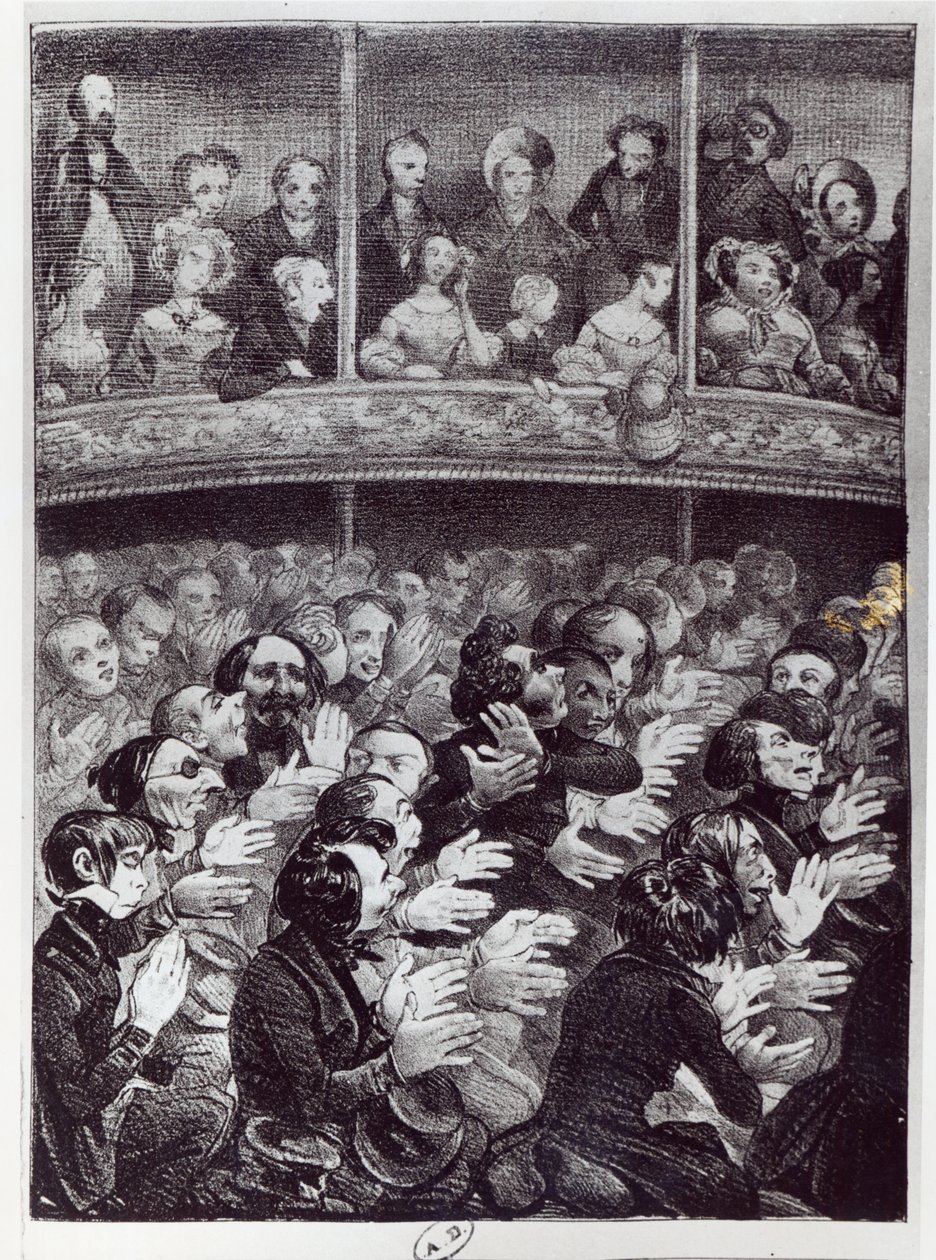 Claque v akci, kolem 1830-40 od French School