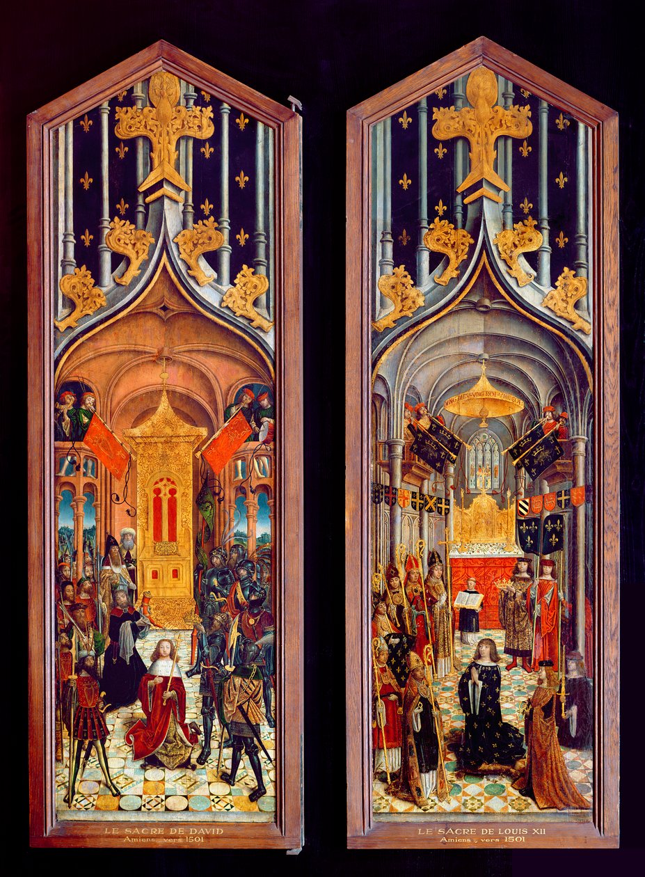 Korunovace Davida a Ludvíka XII. (1462-1515) 1501 od French School