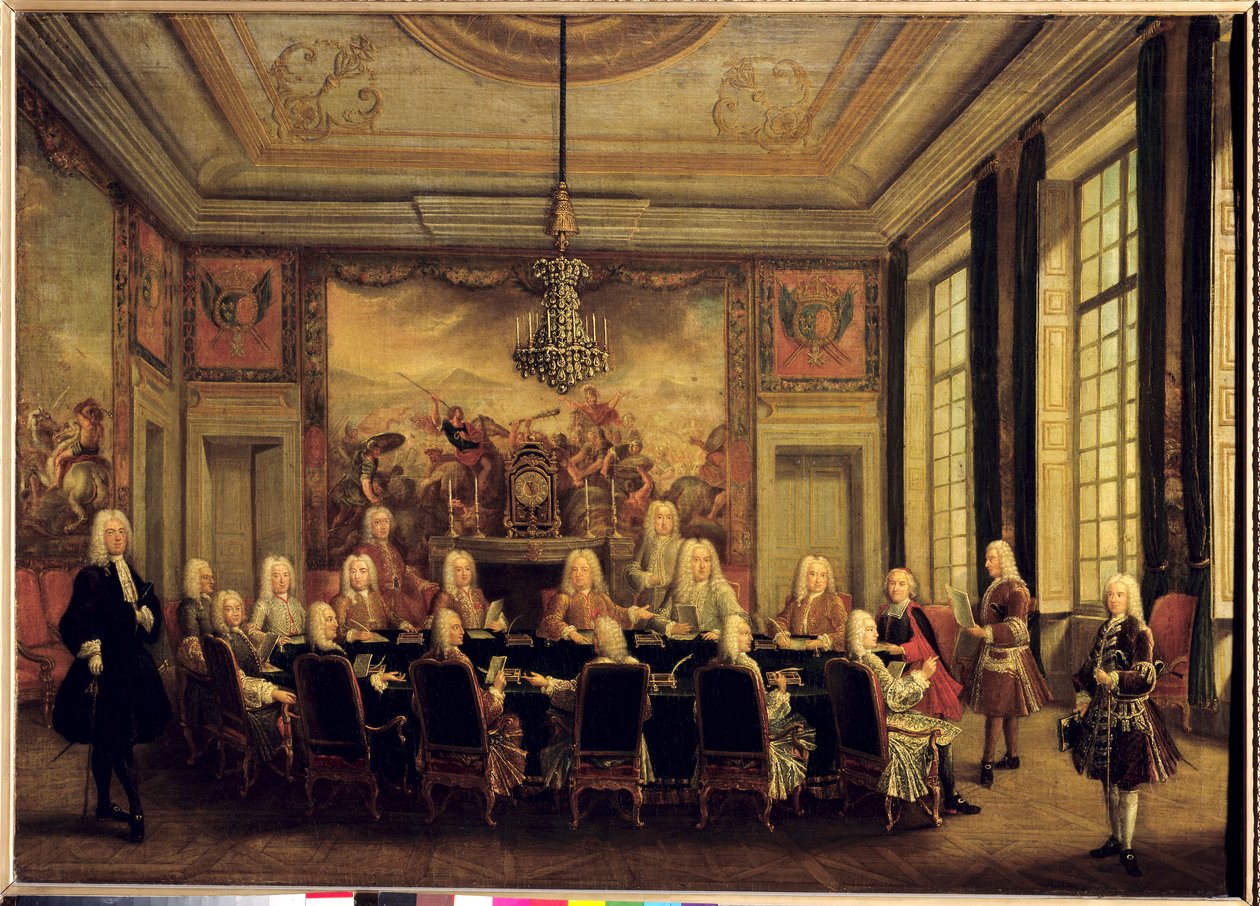 Regentská rada pro menšinu Ludvíka XV. (1710-74) od French School
