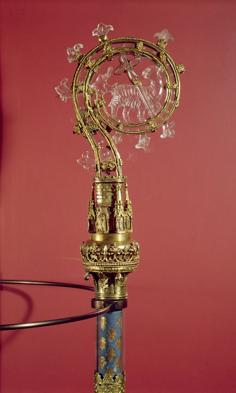 Crozier abatyší z cisterciáckého kláštera Abbaye du Lys (stříbro zlacené a křišťál) od French School