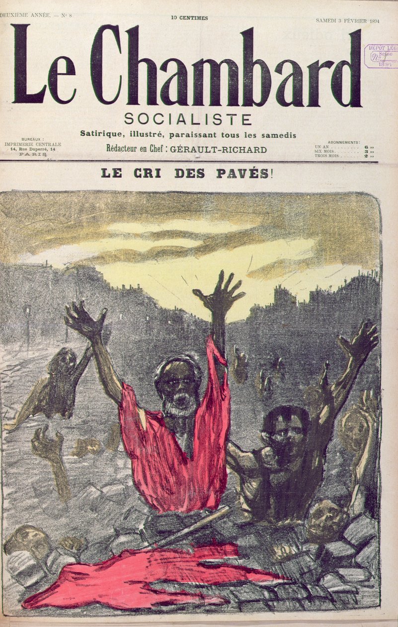 The Cry of the Poor, obálka časopisu Le Chambard Socialiste, 3. února 1894 od French School