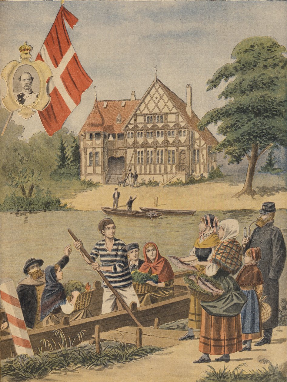 Dánský pavilon na Světové výstavě v roce 1900, Paříž, ilustrace z Le Petit Journal, 19. srpna 1900 od French School