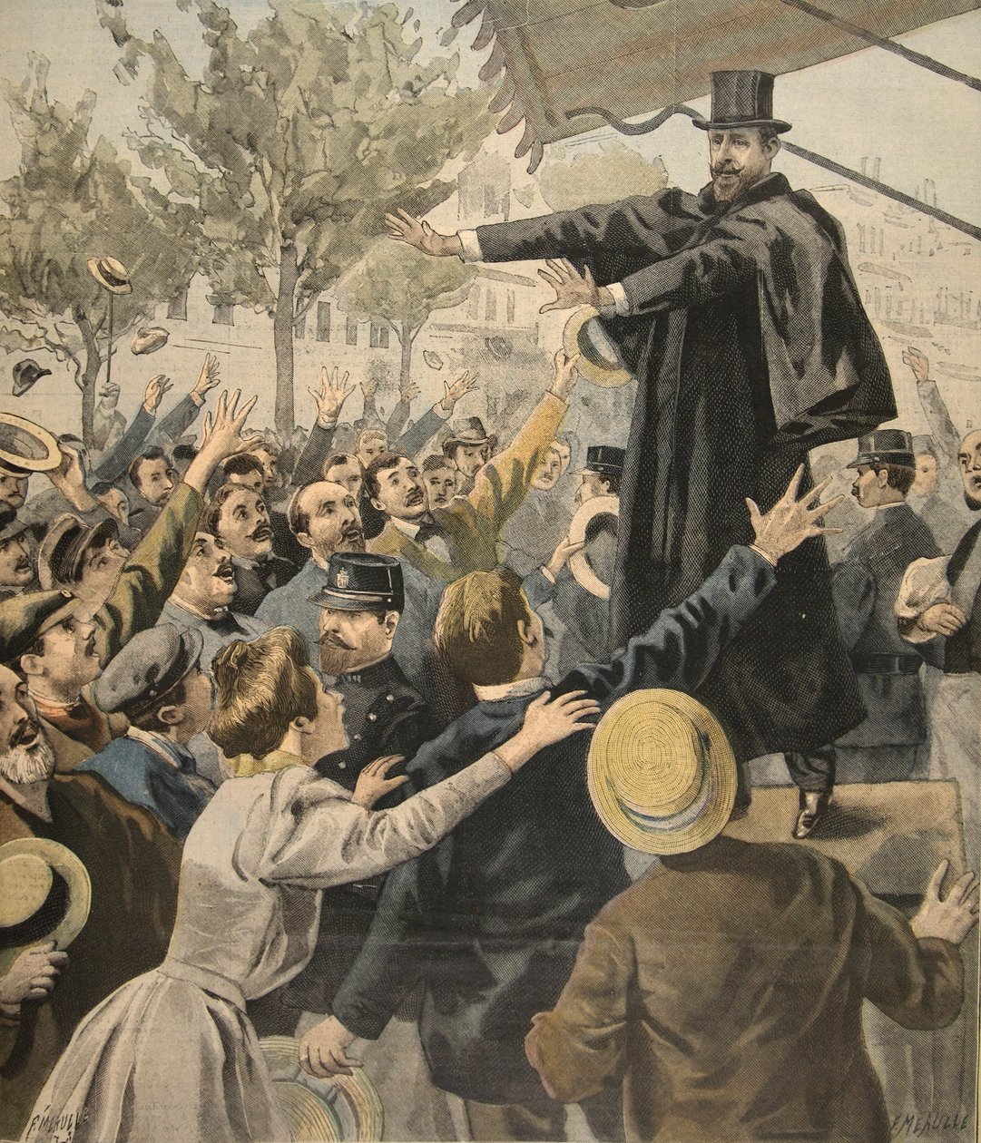 Setkání Deroulede: u východu, ilustrace z Le Petit Journal: Supplement illustre, 9. října 1898 od French School