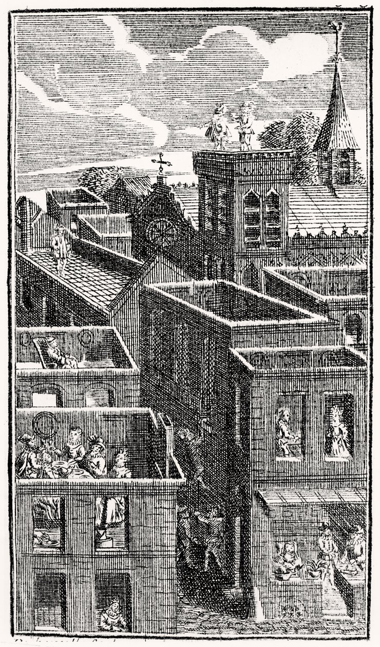 "Ďábel na dvou tyčích", c.1787 od French School