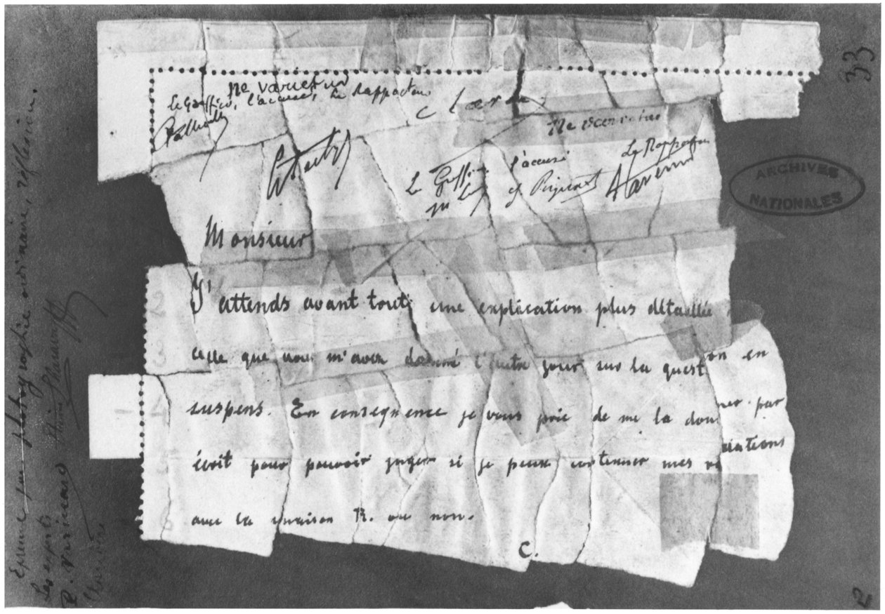 Dreyfusova aféra, 22. prosince 1894, telegram zaslaný veliteli Esterházymu od French School