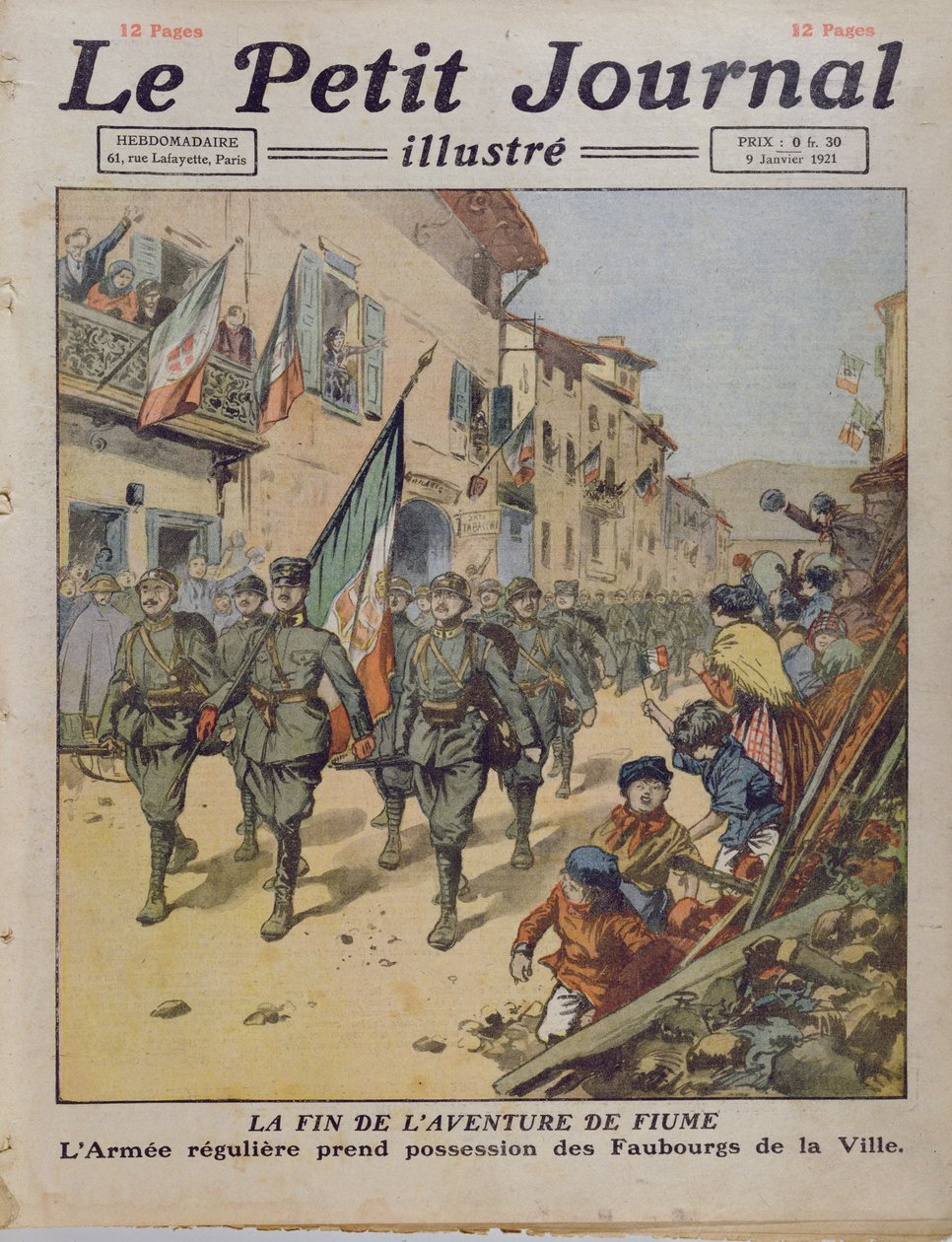 The End of the Fiume Adventure, z Le Petit Journal, 9. ledna 1921 od French School