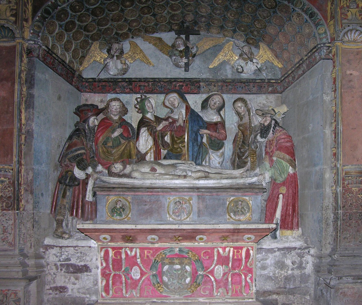 The Entombment, c.1523 (malovaný kámen) od French School