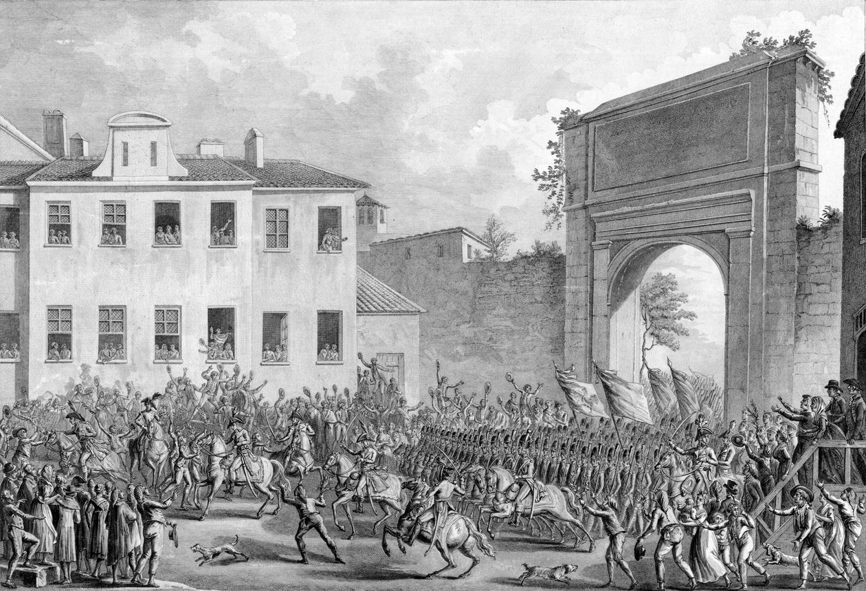 Vstup Francouzů do Milána, 25 Floreal An IV (14. května 1796) - Italské tažení (1796-1797) - Francouzské jednotky vstoupily do Milána 14. května 1796 od French School