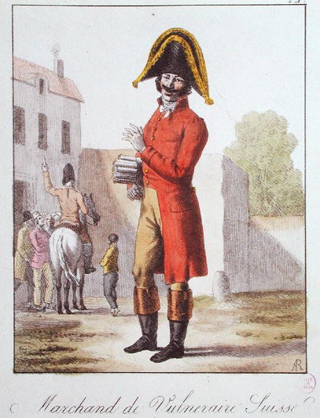 The Faltrank Seller, c.1830-40 (barevné rytí) od French School