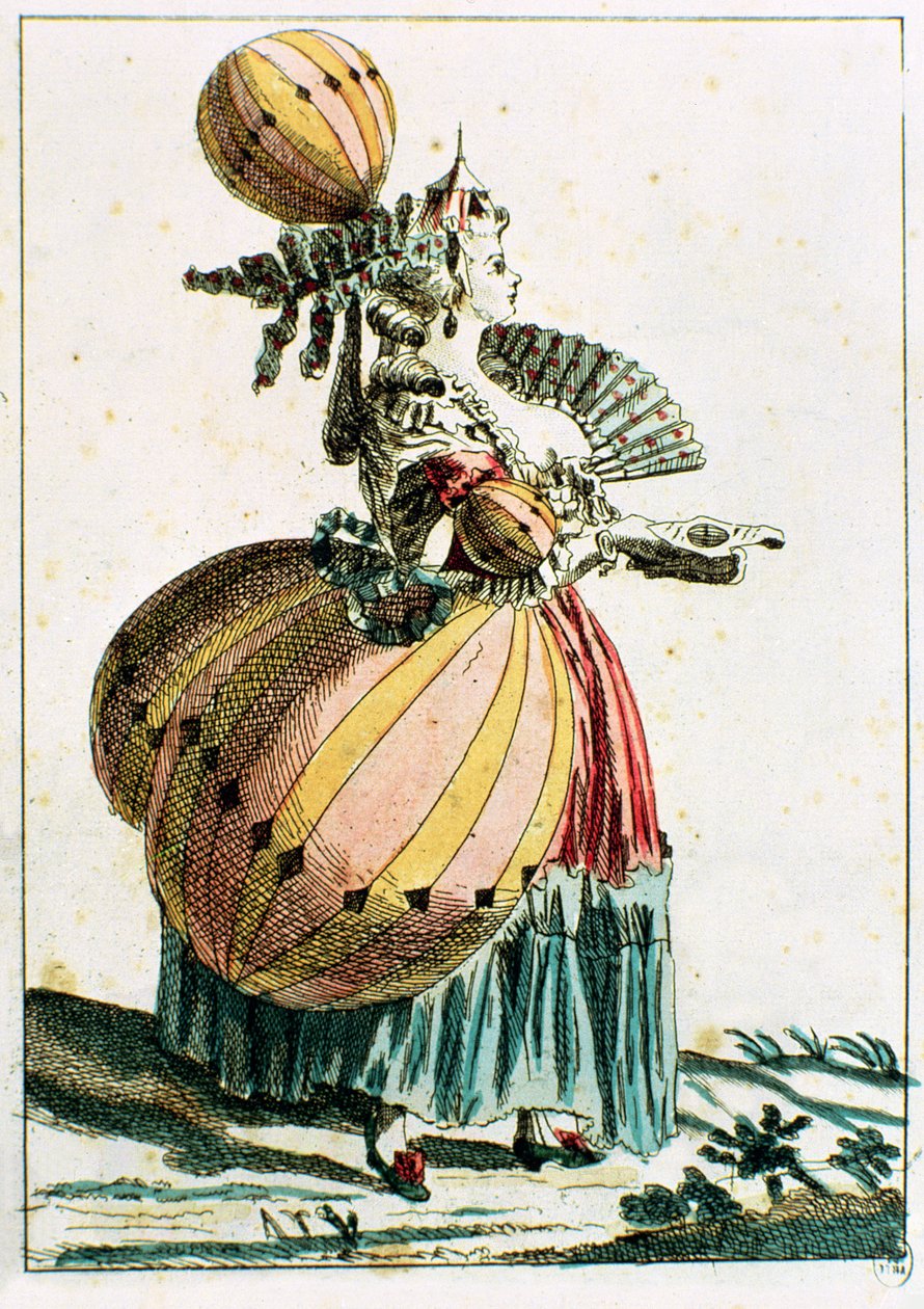 The Flying Coquette, c.1784 (barevná rytina) od French School