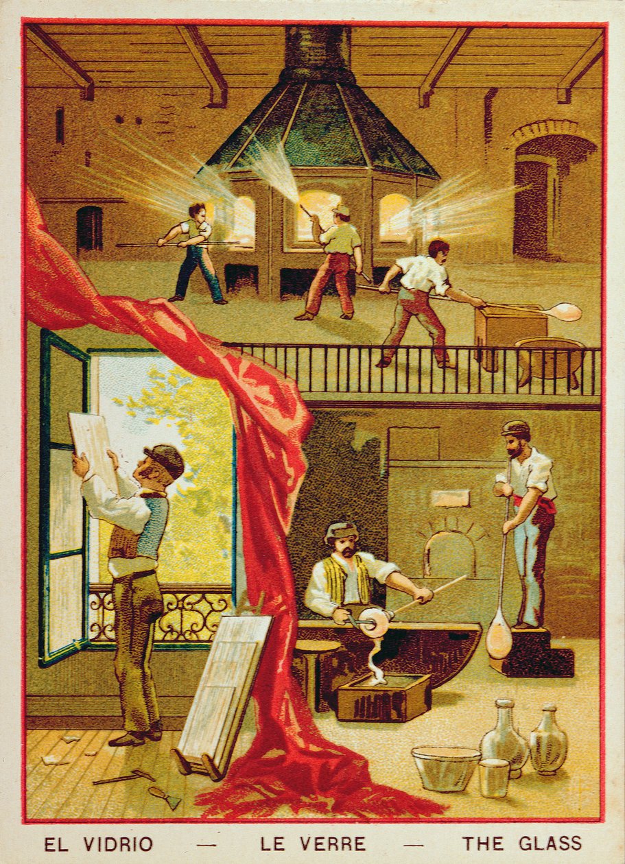 Sklo, ilustrace z dětské knihy od French School