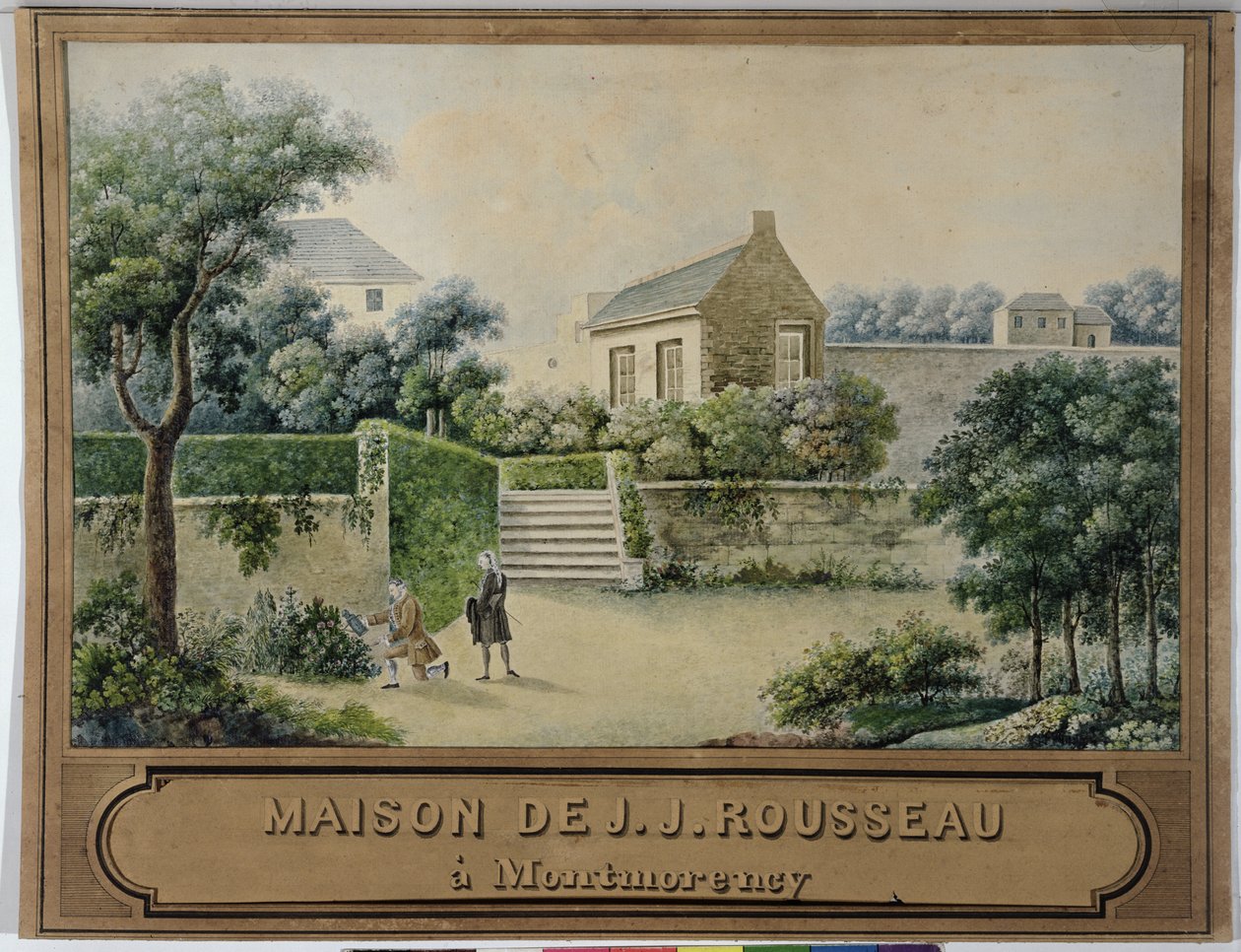 Hermitage v Montmorency (wc na papíře) od French School