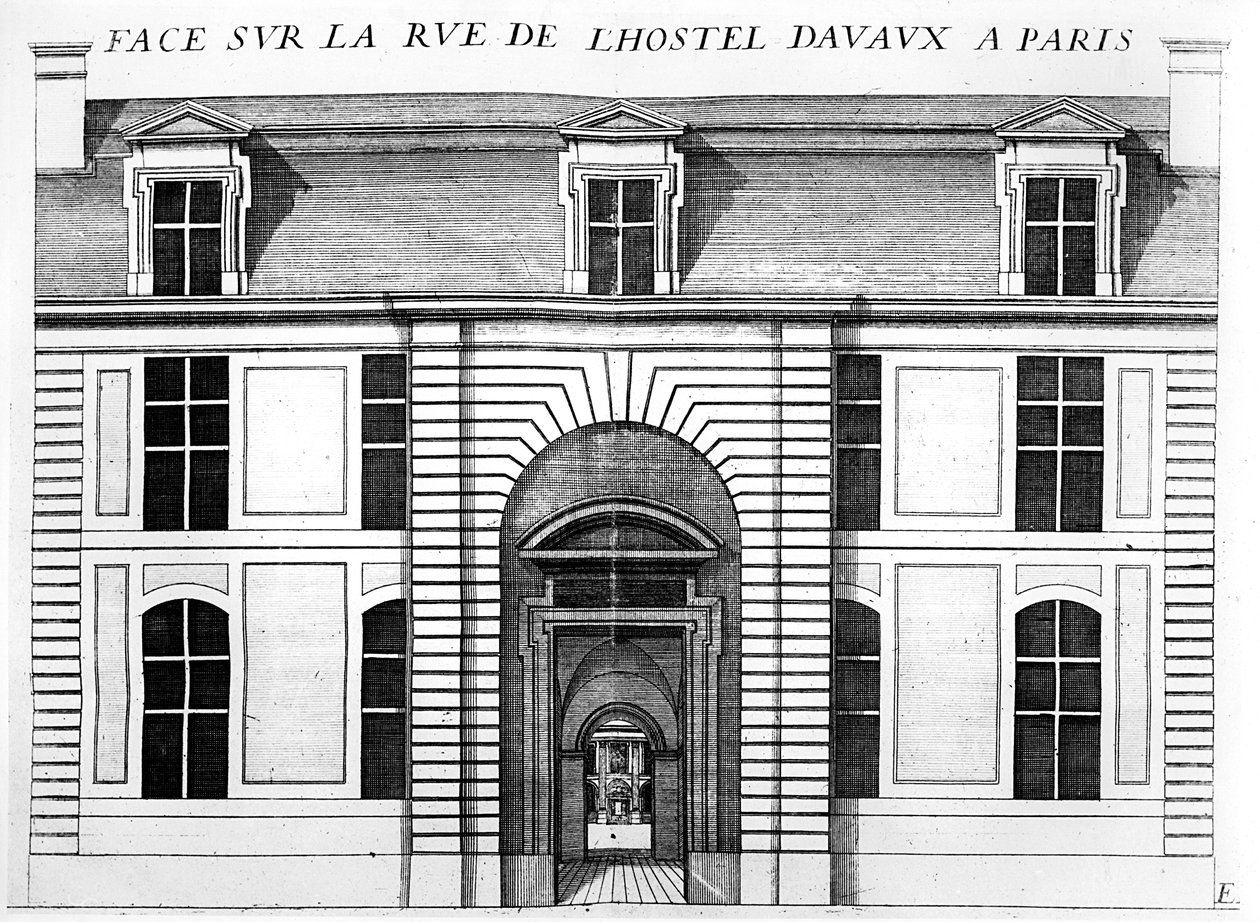 Hotel dAvaux, rue du Temple, Paříž od French School