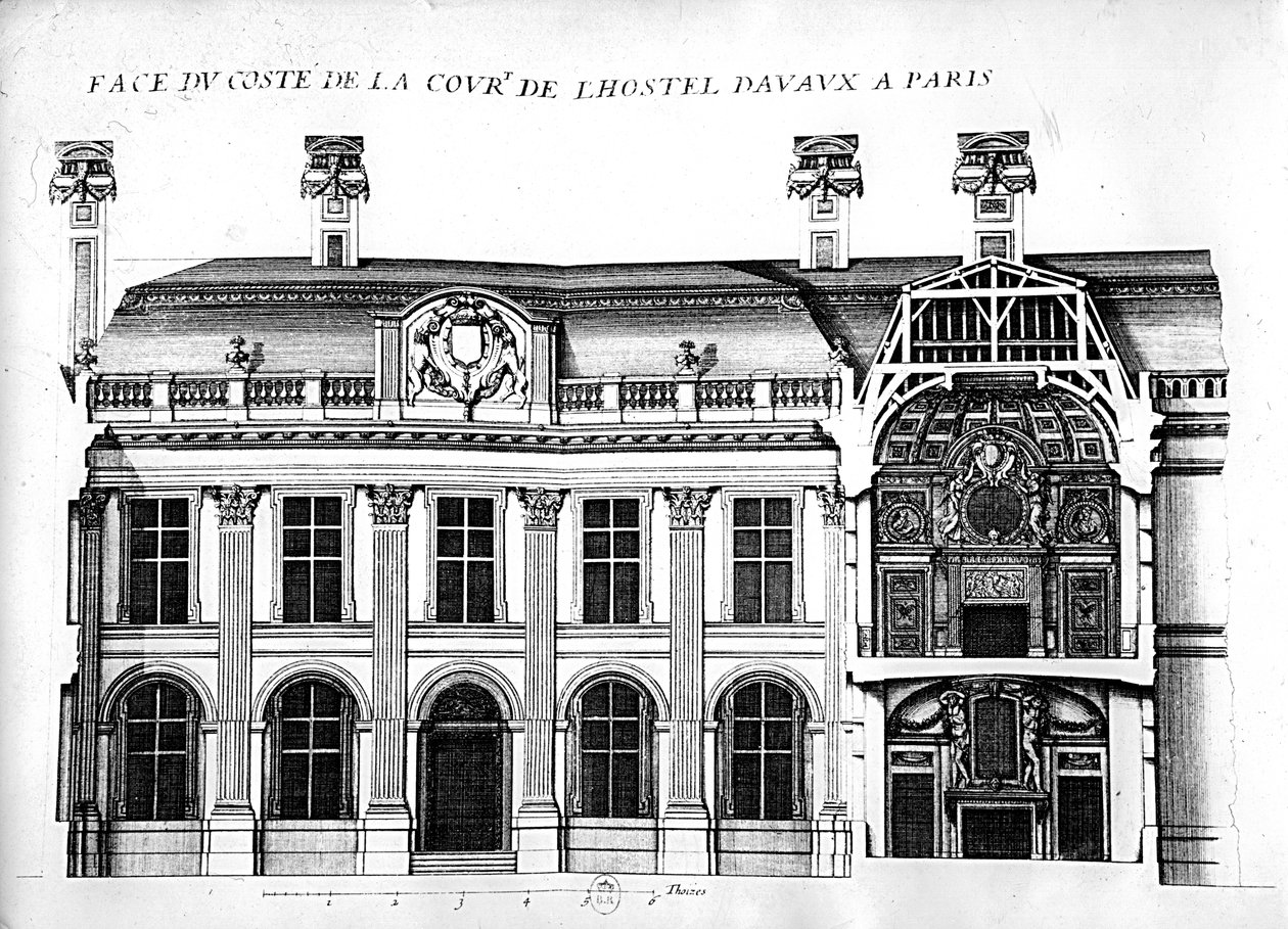 Hotel dAvaux, rue du Temple, Paříž od French School