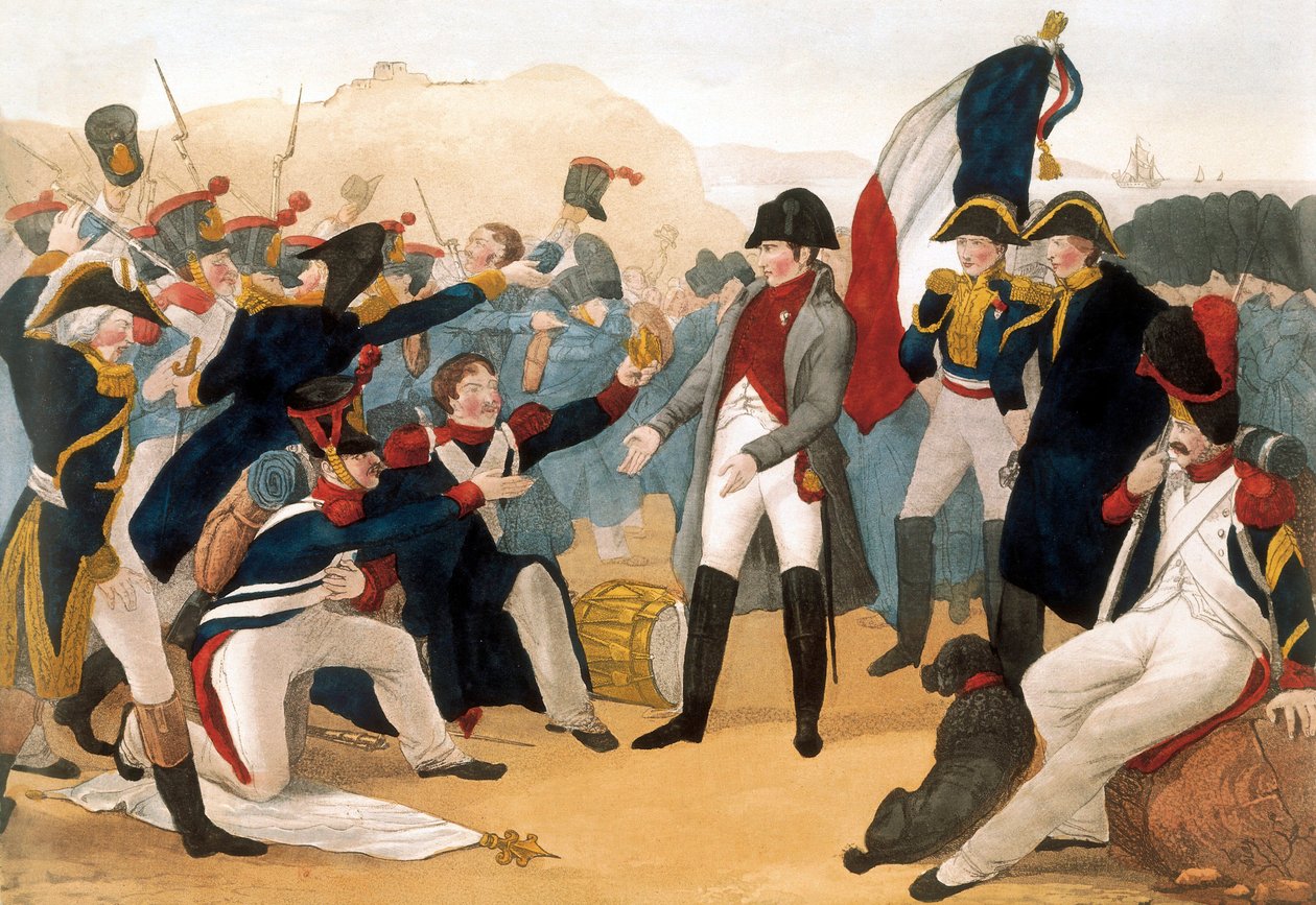 Sto dní (1. března – 18. června 1815): návrat Napoleona I. Bonaparta (1769 – 1821) z ostrova Elba, 5. března od French School