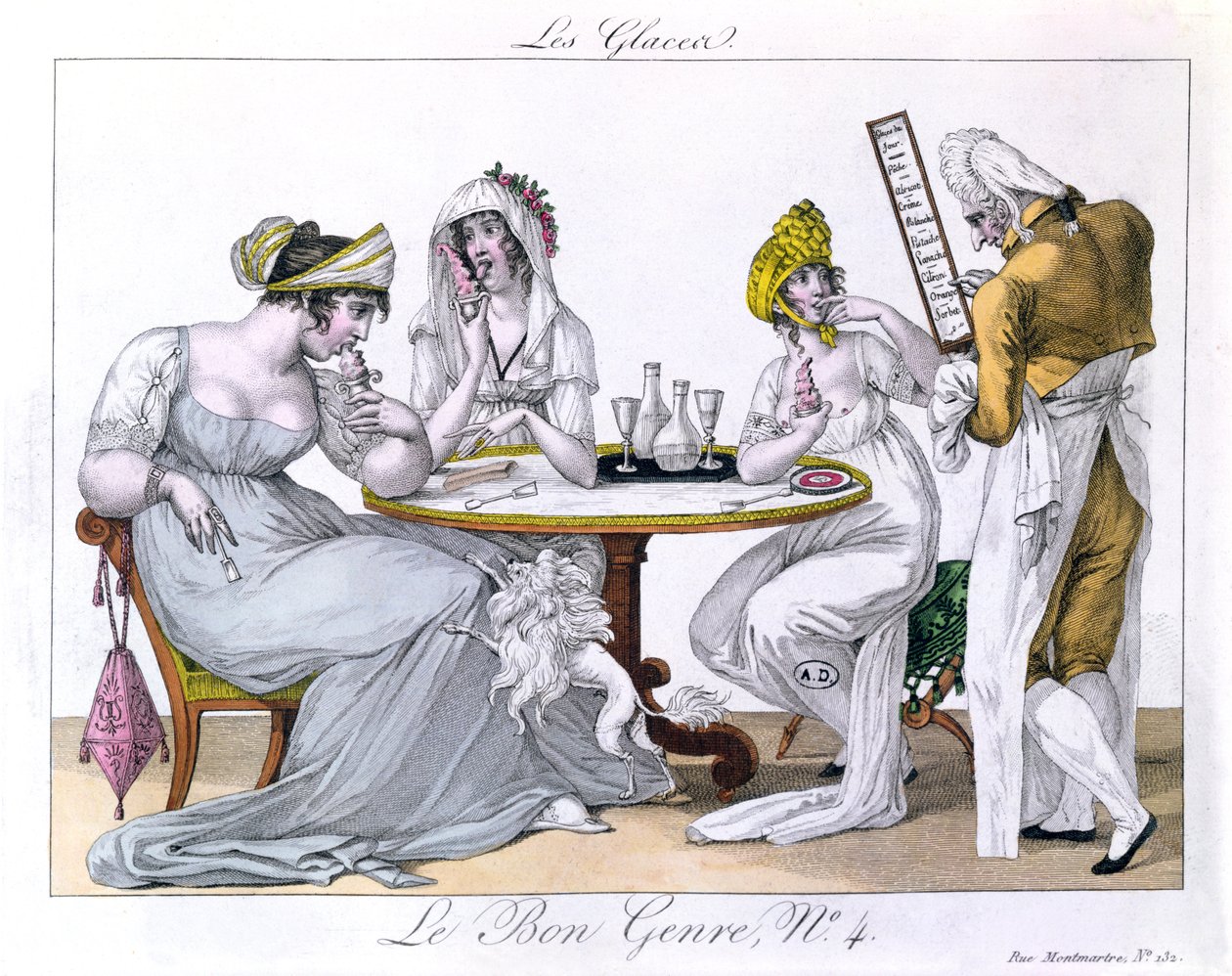The Ice Cream, plat 4 z Le Bon Genre, Paříž, 1827 od French School