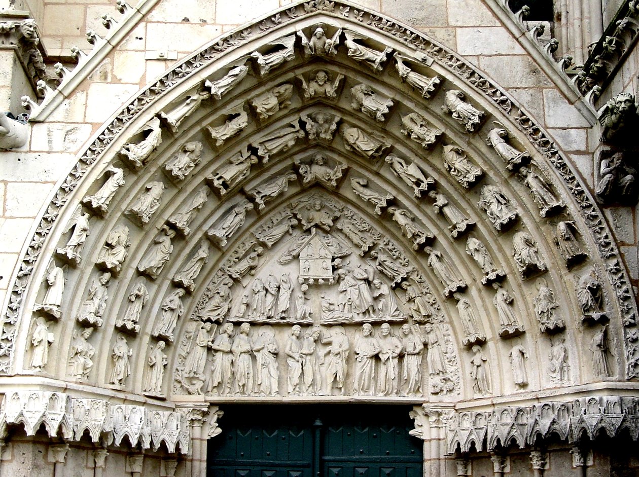 Nevěra sv. Tomáše, z pravého tympanonu západního průčelí od French School