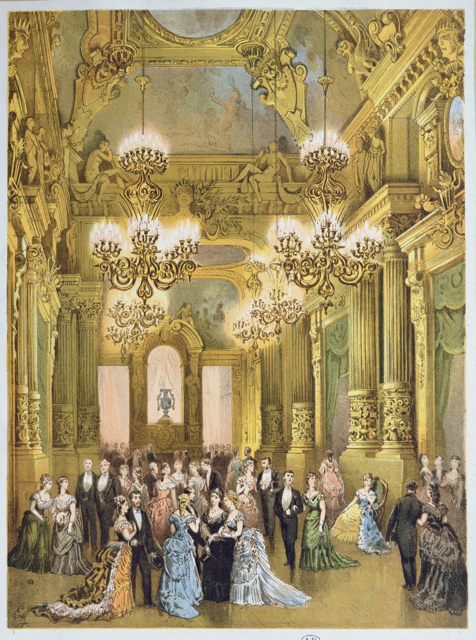 Interval v Opeře Garnier. kolem roku 1875 od French School