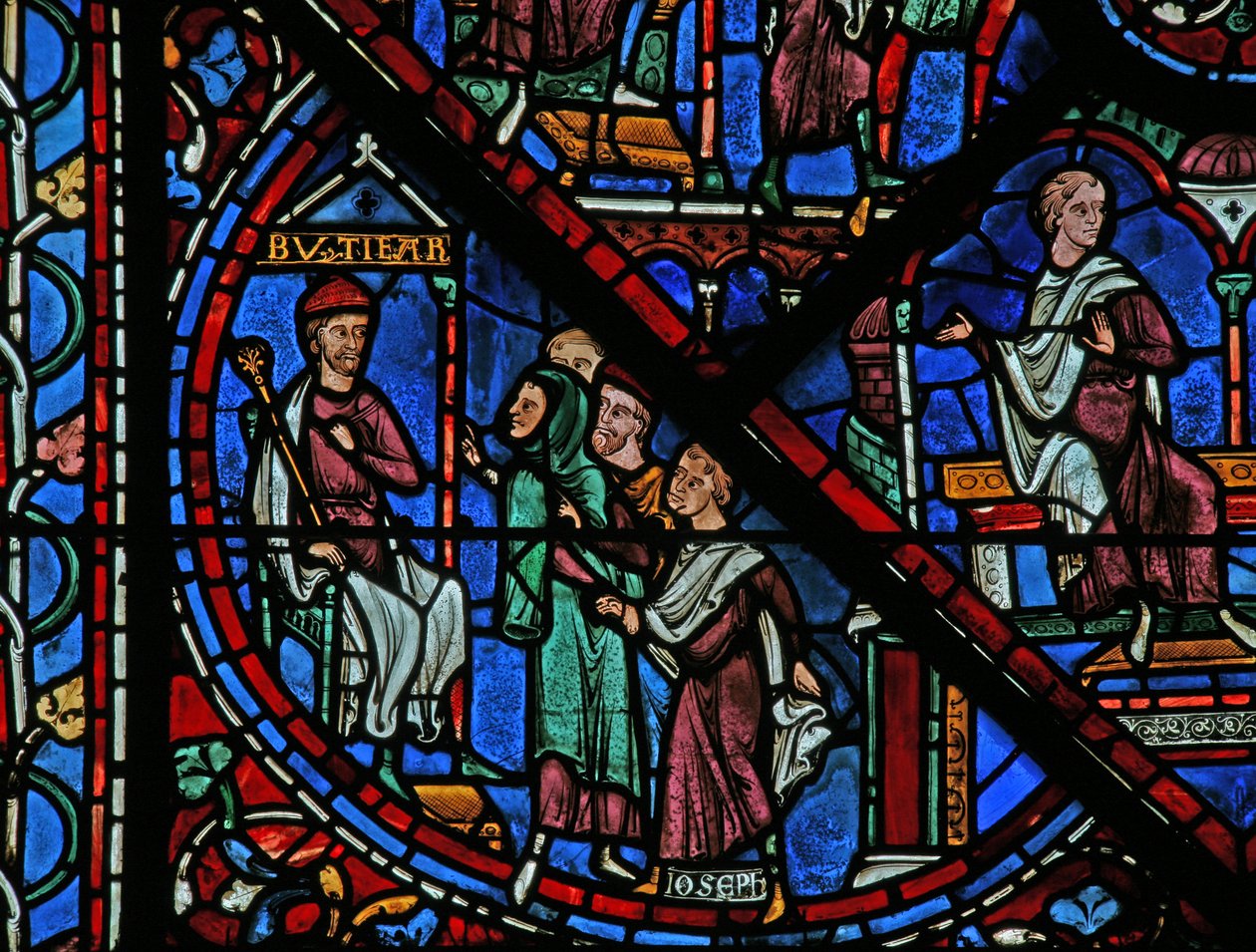 Okno Joseph: Joseph before Putifar (w41) od French School