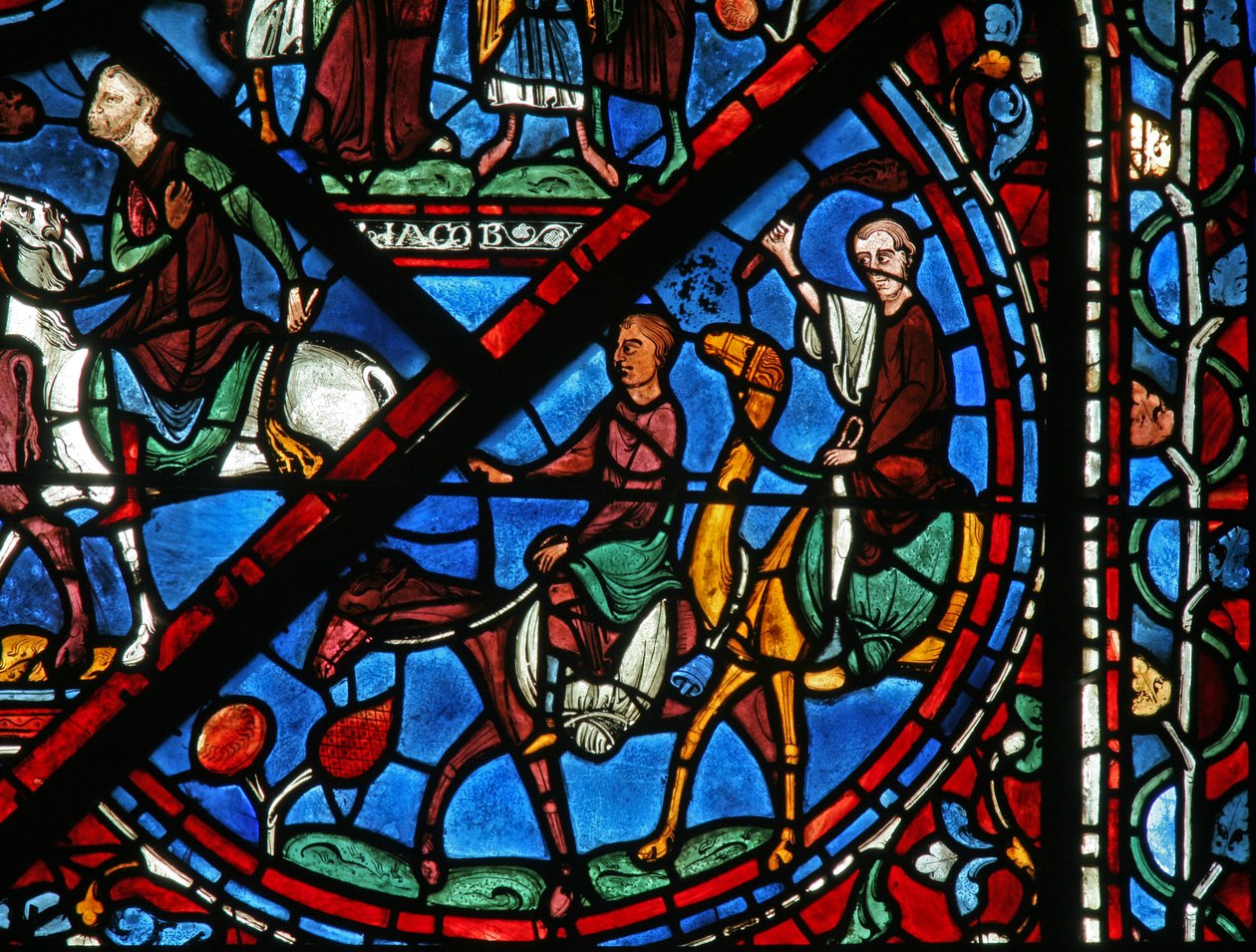Okno Josef: jeho bratři se vracejí z Egypta (w41) od French School