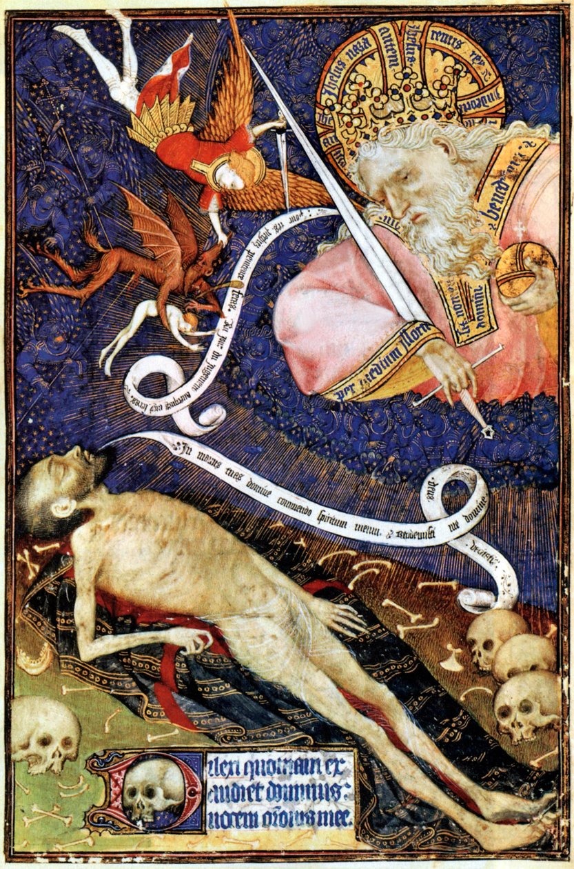 Poslední soud, ilustrace z Les Grandes Heures de Rohan, 1430 od French School