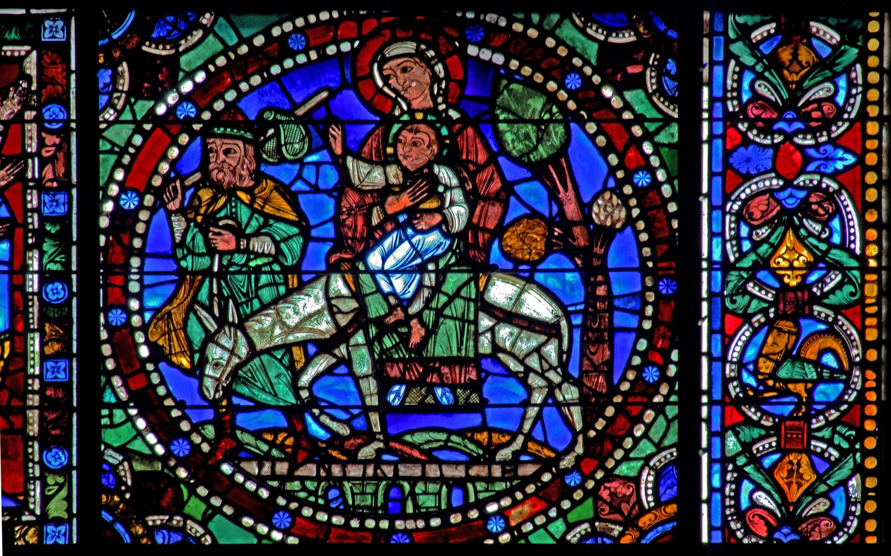 Okno Život Krista: Útěk do Egypta - návrat (w50) od French School