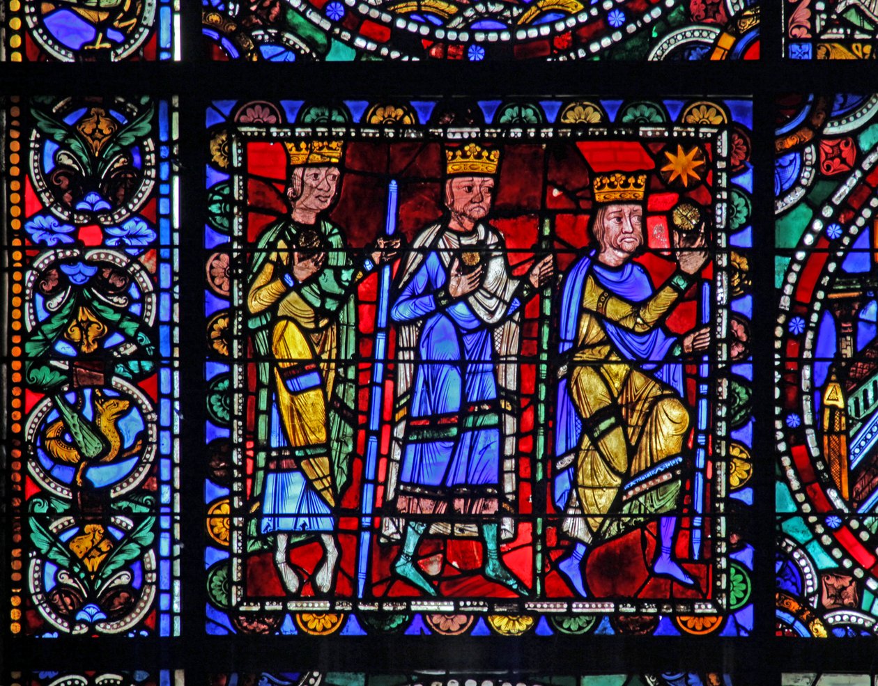 Okno The Life of Christ: The Adoration of Magi - (s dalším panelem) (w50) od French School