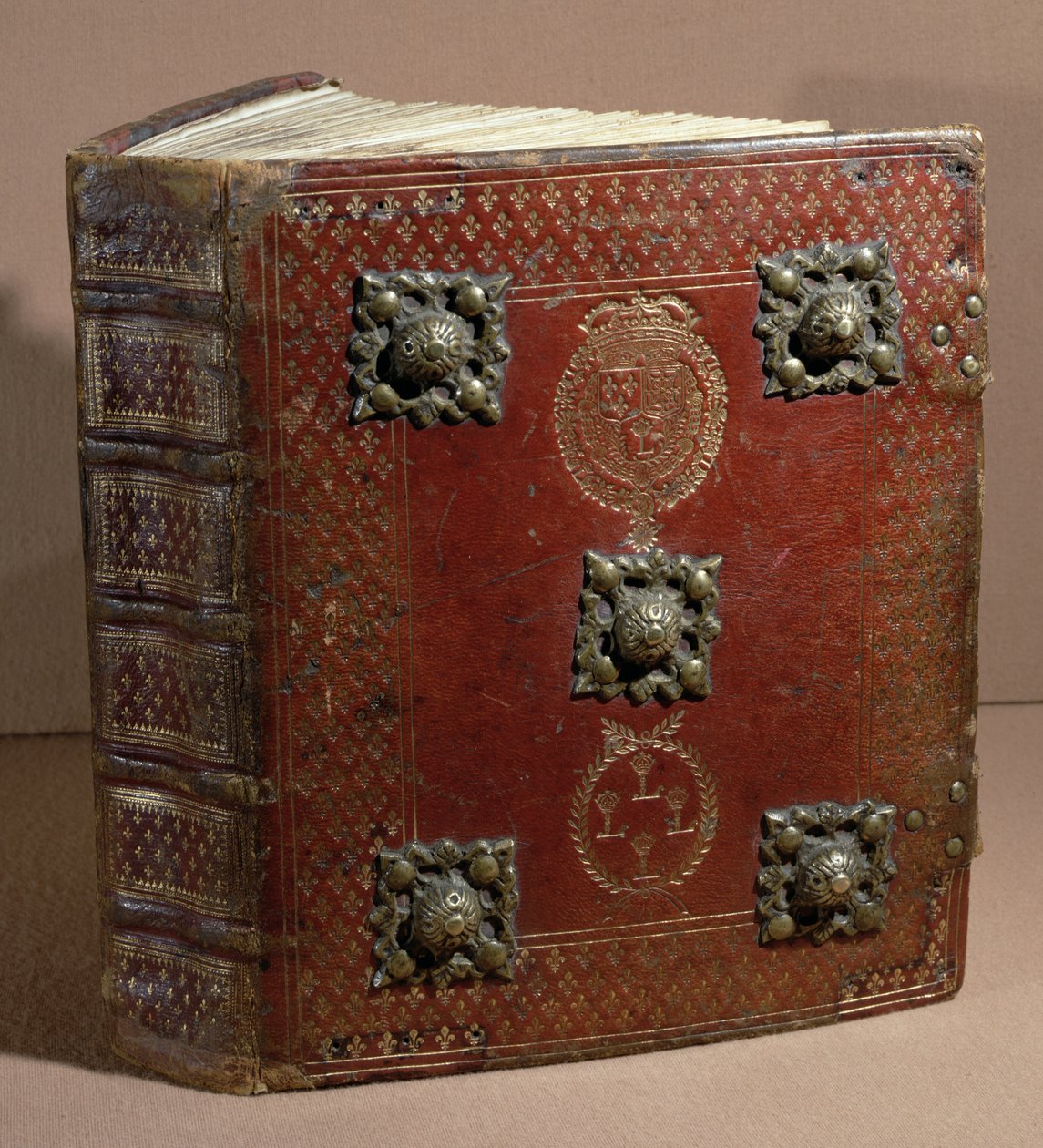 Livre Ferre z Cour des Comptes (kůže a pergamen) od French School