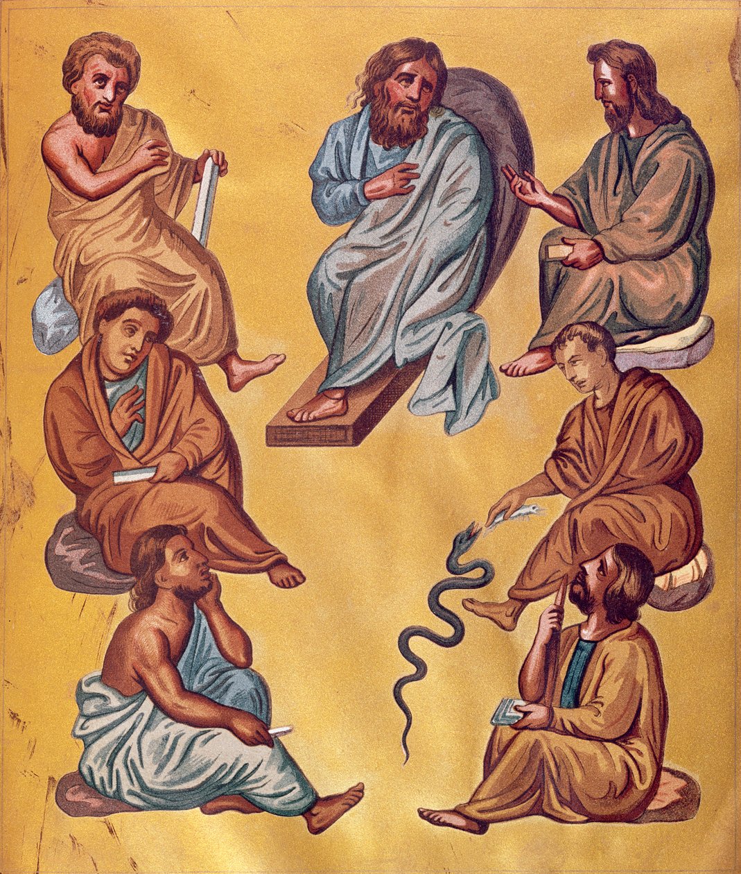 Hlavní lékaři starověku, fascimile z Codex Constantinopolitanus z Dioscorides od French School