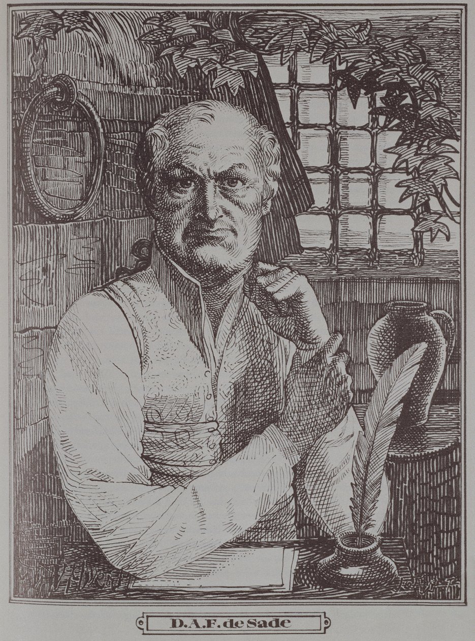 Markýz de Sade (1740-1814) ve vězení od French School