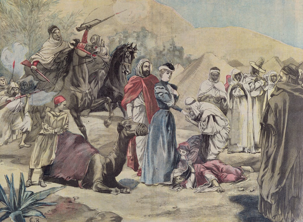 Sňatek evropské ženy s arabským náčelníkem, z Le Petit Journal, 1899 od French School