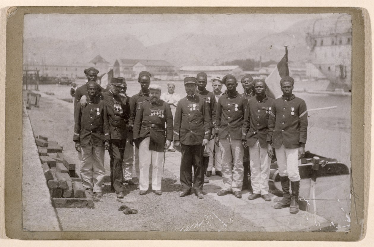 The Mission Marchand, která opustila Loango v Kongu a dosáhla Fachoda, Súdán, 1897-98 od French School