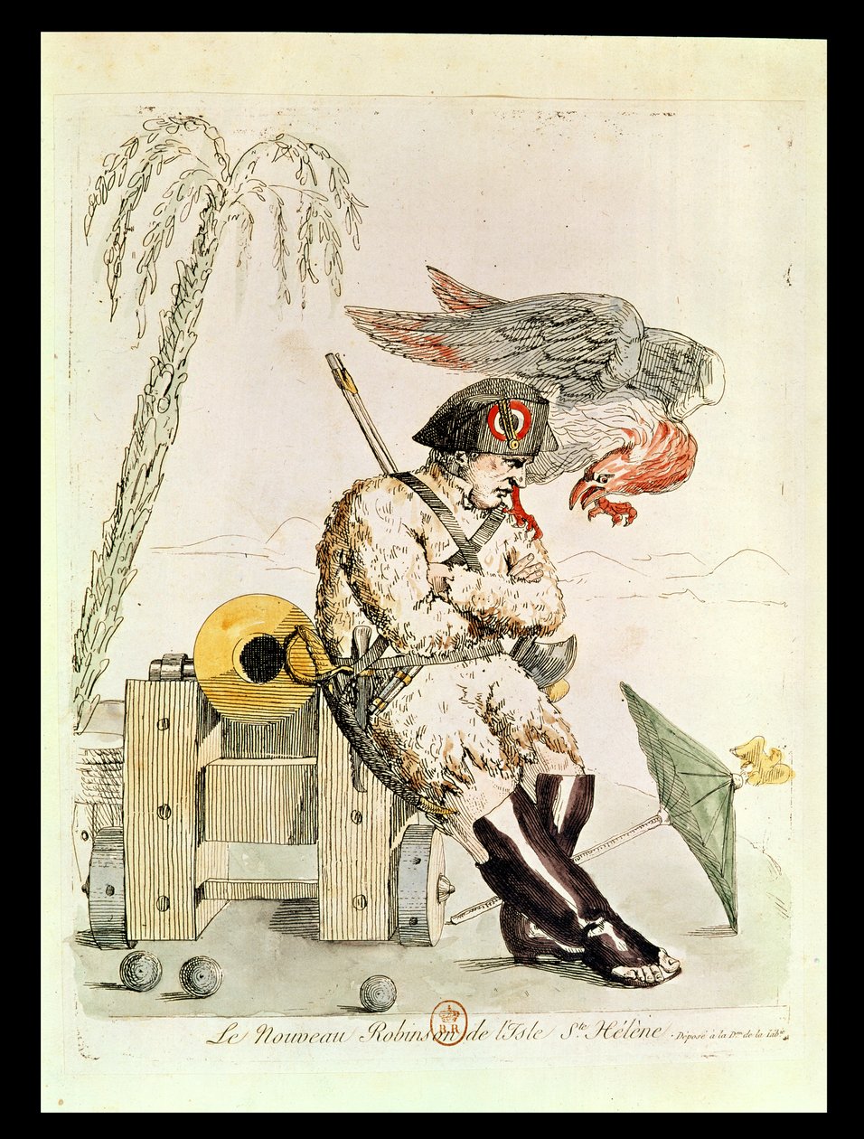 Nový Robinson ze Svaté Heleny, 1815 od French School