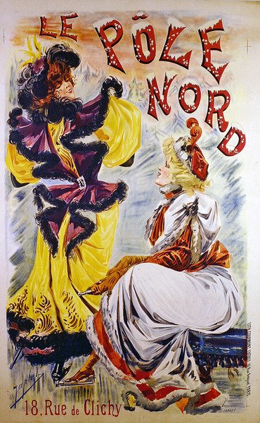 Severní pól (barevná litografie) od French School