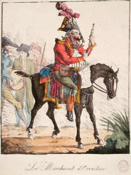 The Orvietan Seller, c.1816 (barevná rytina) od French School