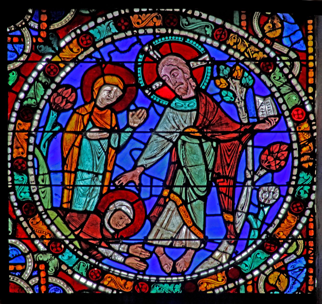 The Passion window: Resurrection - Appearance to Magdalene (w51) od French School
