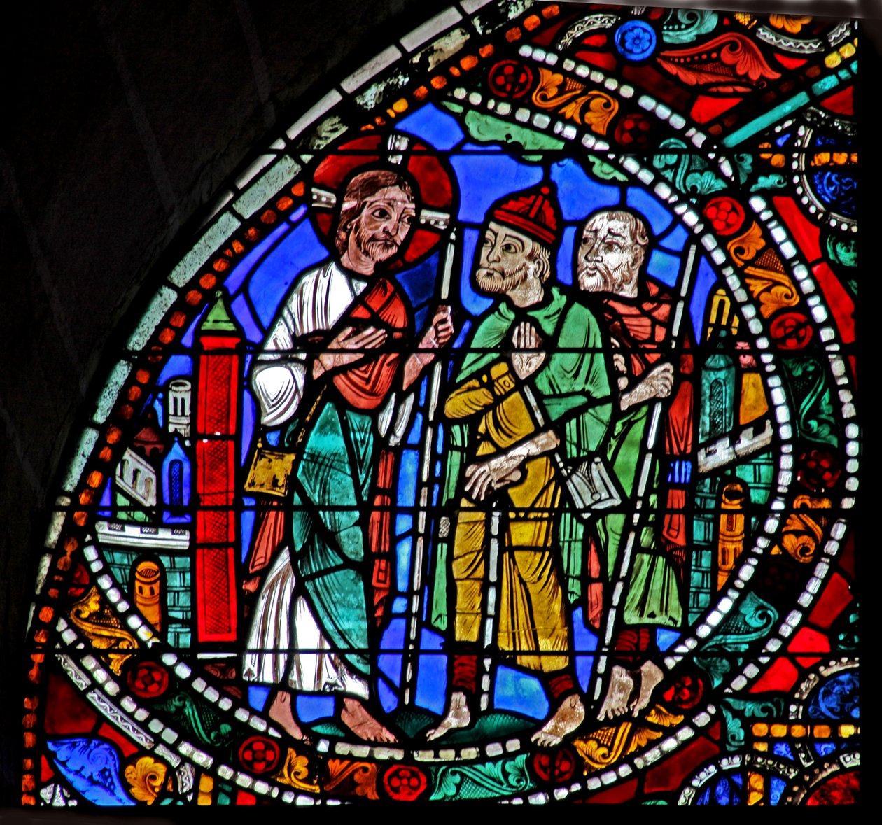 The Passion window: Cycle Resurrection - Emmaus - road to (w51) od French School