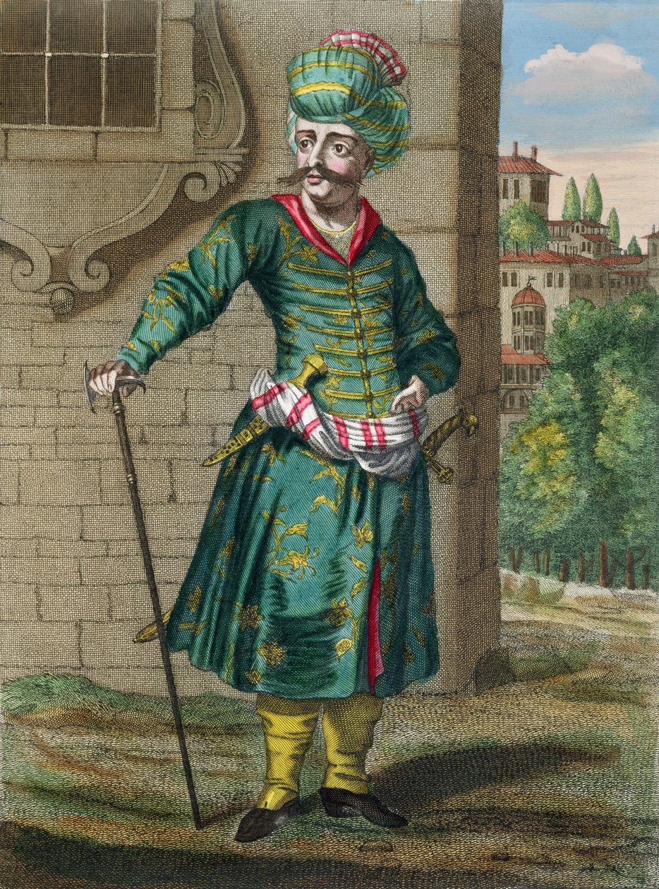 Peršan, z Recueil dEstampes sur les Costumes du Levant, vyrytý Gerard Jean Baptiste Scotin (1671-1716) 1707-08 od French School