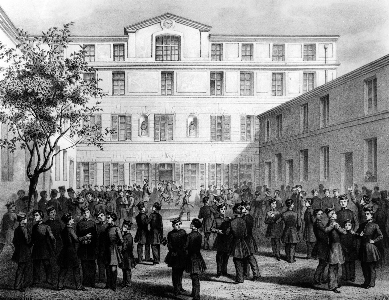 Polská škola na Boulevard Batignolles, Paříž, kolem roku 1850 od French School
