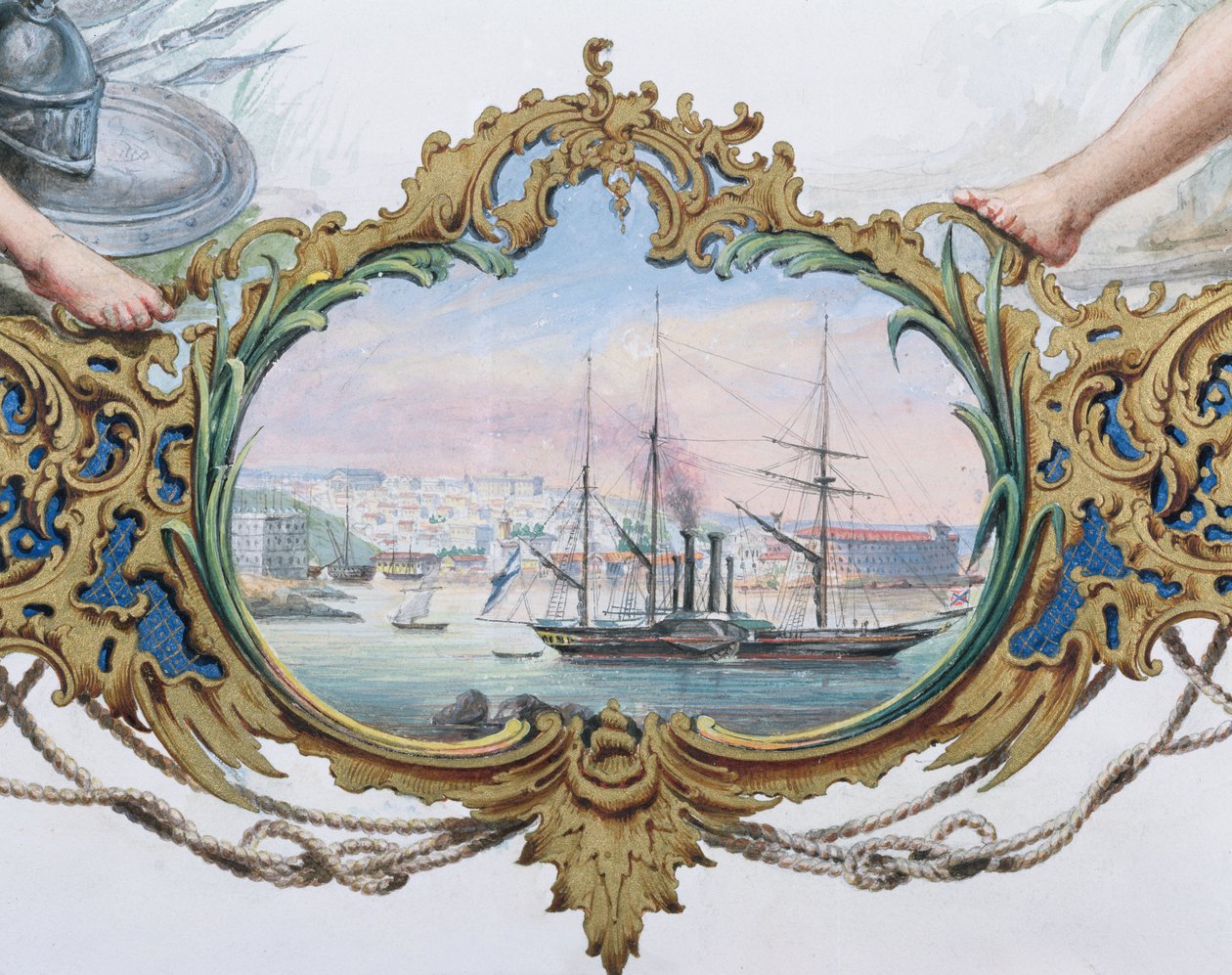 Přístav Sevastopol, 1854 od French School