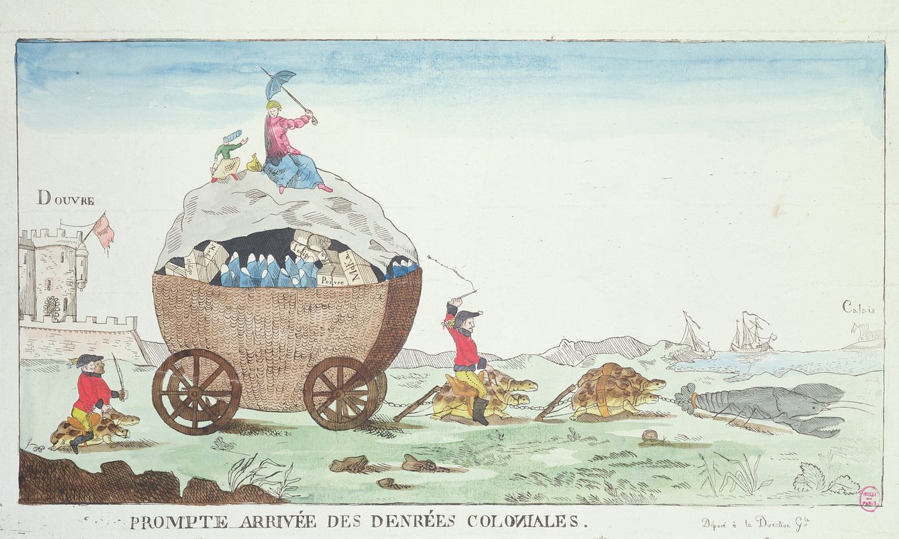 Rychlý příjezd koloniálního zboží, 1807 od French School