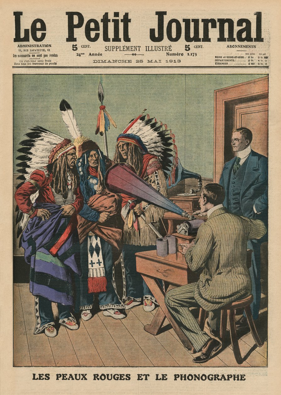 The Redskins and the fonograf, ilustrace přední obálky z 