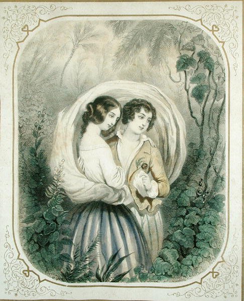 Návrat z procházky, z knihy Paul a Virginie od Henriho Bernardina de Saint-Pierre (1737-1814) od French School
