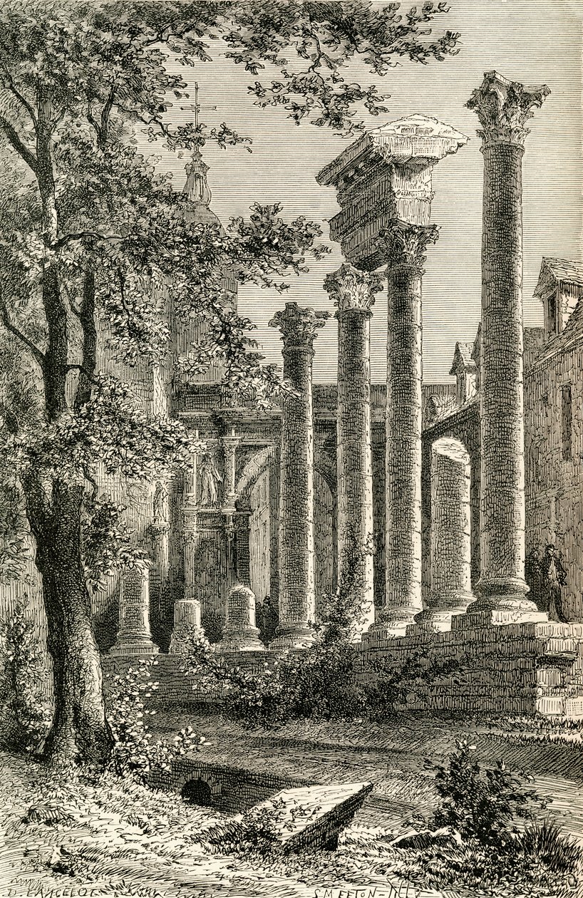 Římské divadlo, Besancon, v 19. století, z 