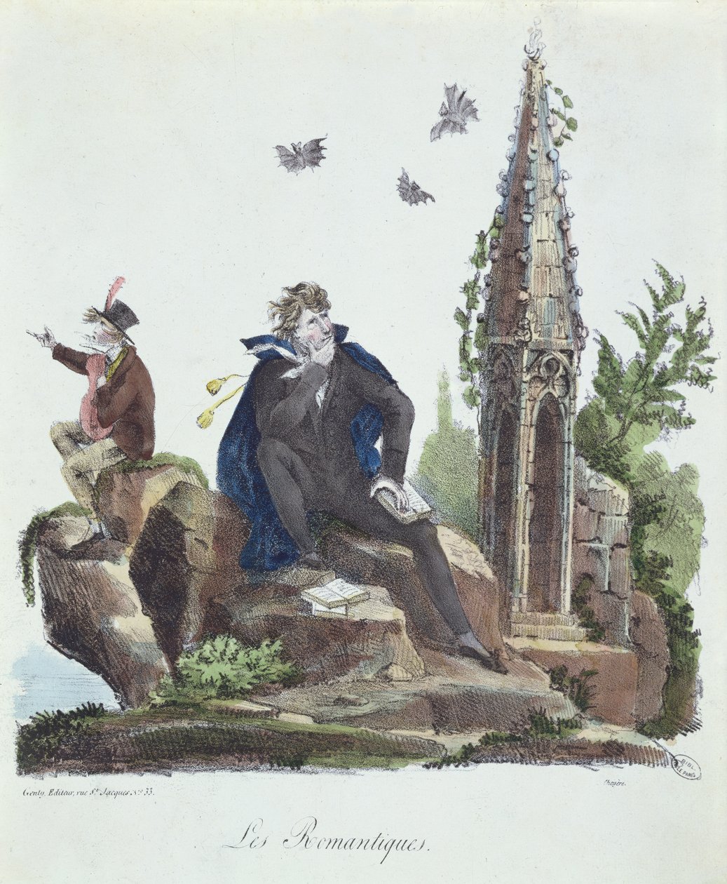 Romantici, vyryli Montoux a Cheyere, 1830 od French School